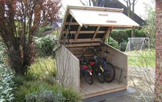 Fahrradgarage, praktische kompakte Garage für Fahrrräder
